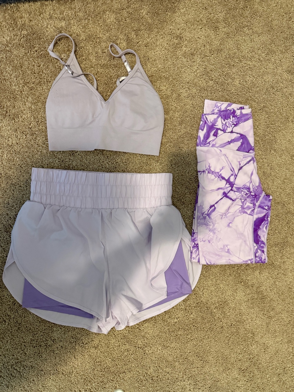 VITALITY/BALANCE Purple Bundle- Sports Bra, Shorts & Leggings
